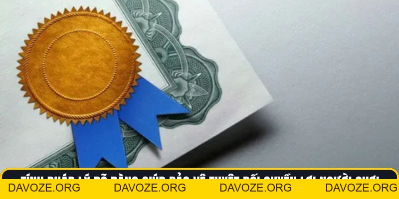 Giấy Phép Hoạt Động 100Vip - Bảo Chứng Của Sự Uy Tín - DAVOZE.ORG